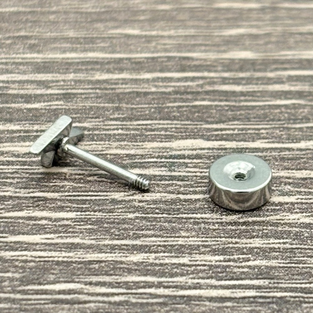 Tiny Lightning Bolt Stud Earrings Silver Surgical Steel | NEW - Picture 6 of 8